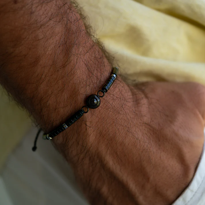 Pulsera con foto personalizada - Piedra Preciosa Heishi