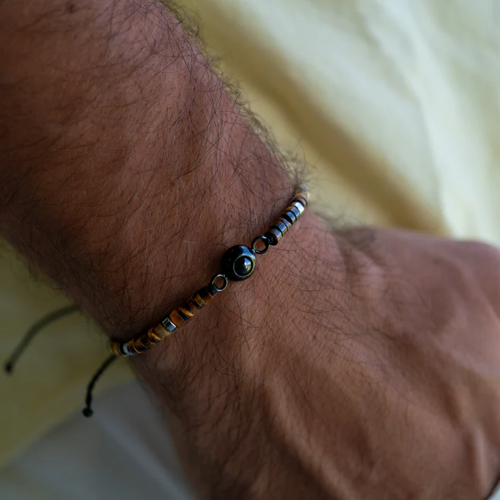 Pulsera con foto personalizada - Piedra Preciosa Heishi