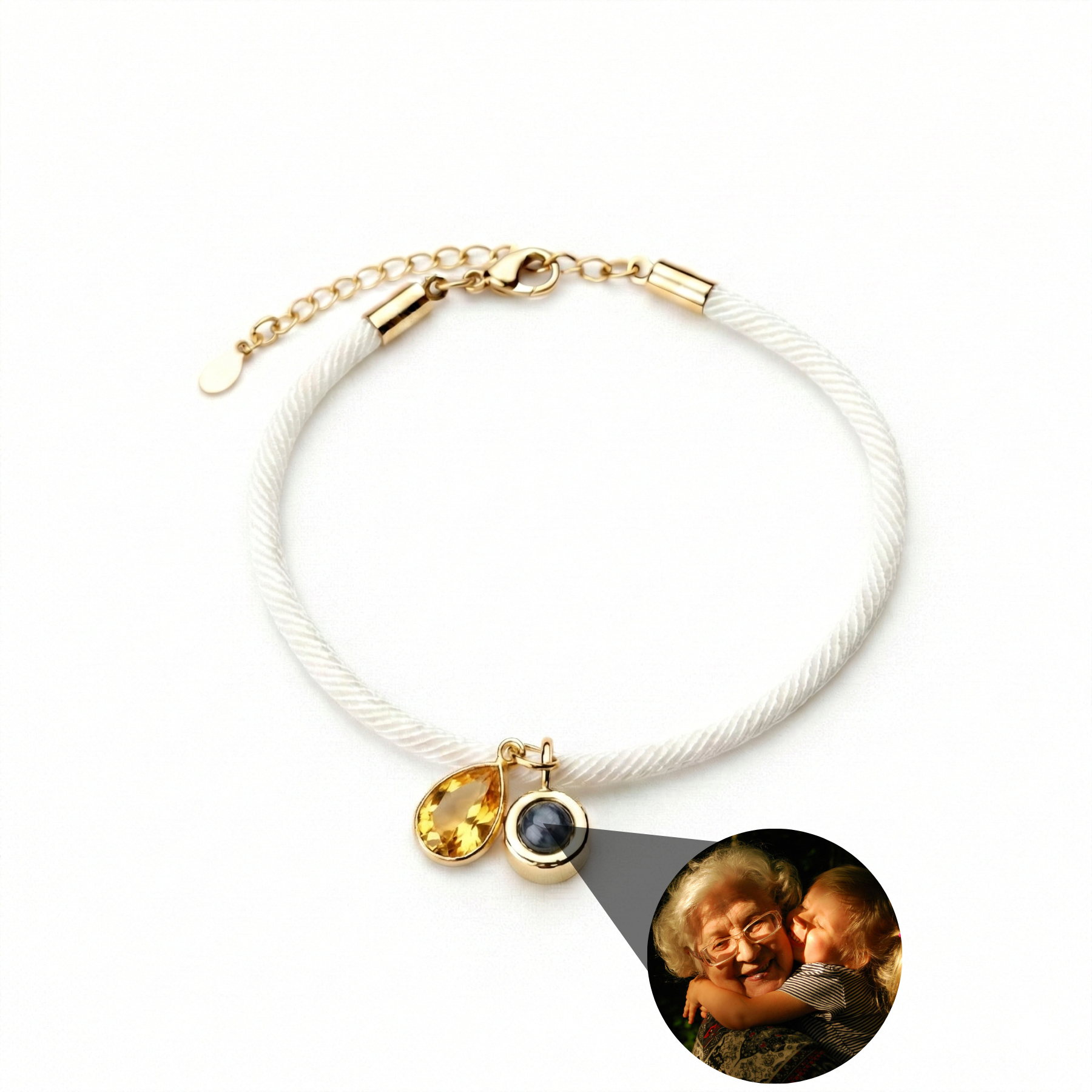 Pulsera con foto personalizada - Essence Piedra de nacimiento