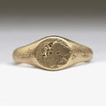 Anillo Vintage de Sello Dorado