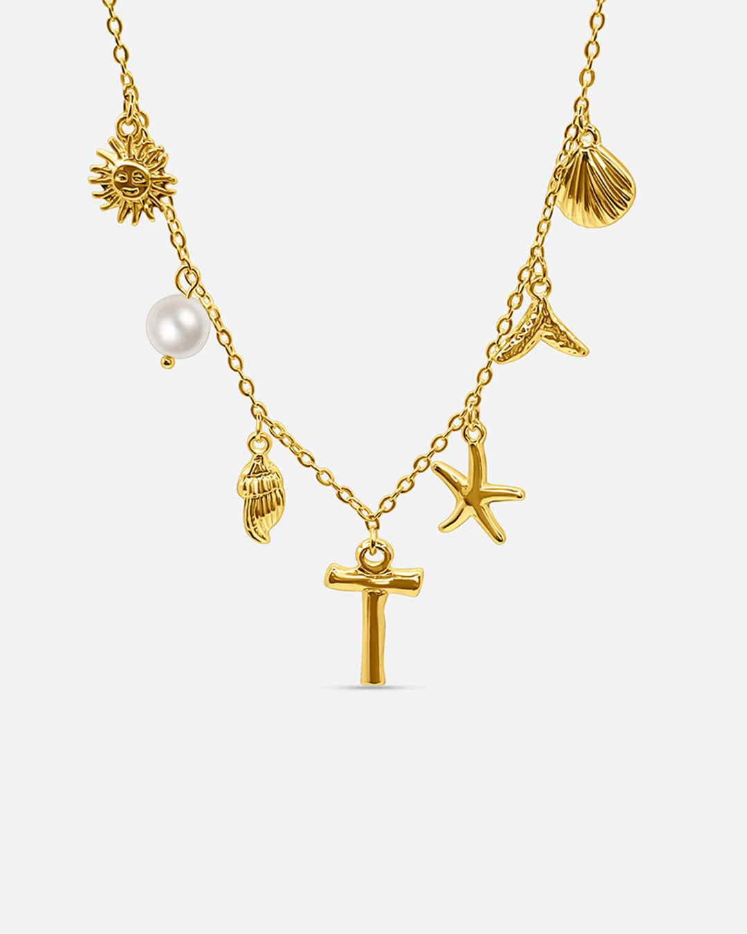Collar de Letra de Oro Oceánico