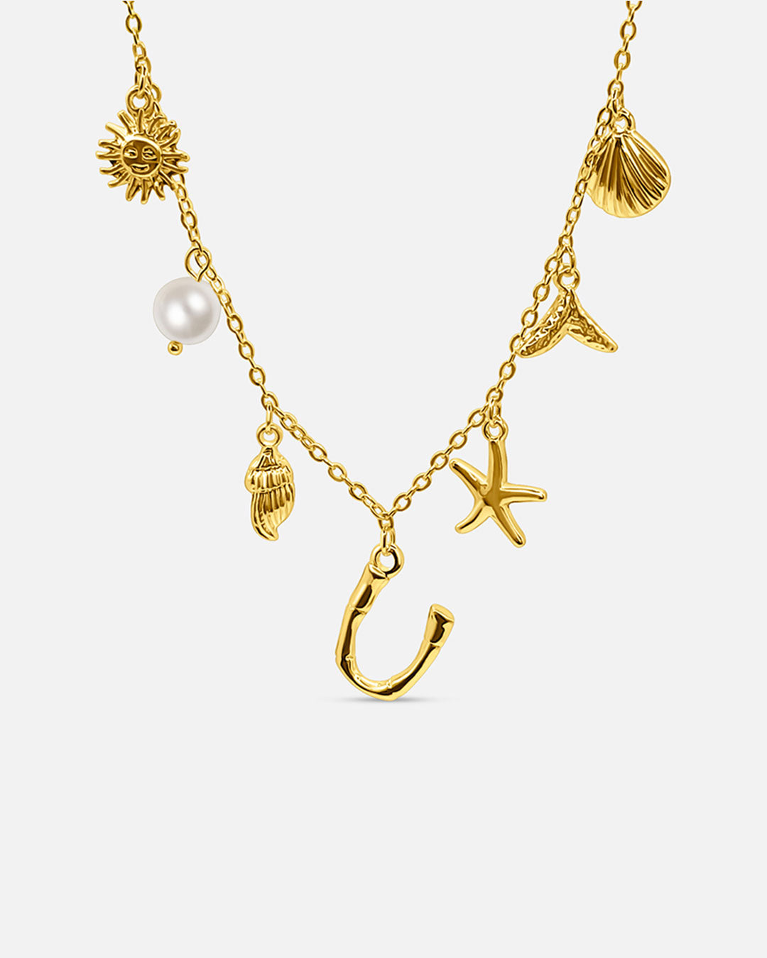 Collar de Letra de Oro Oceánico
