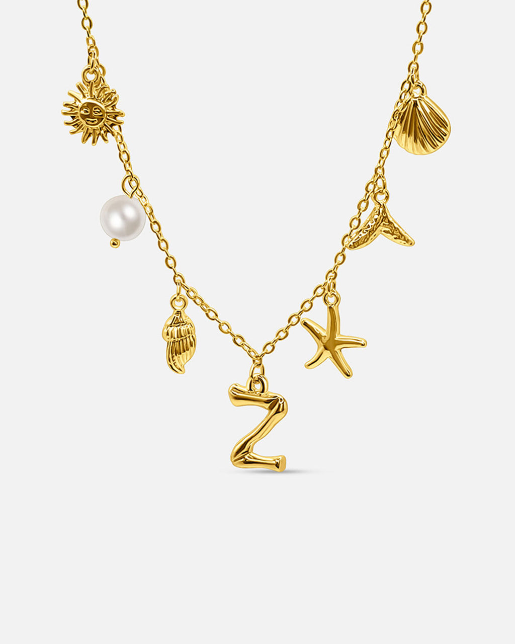 Collar de Letra de Oro Oceánico