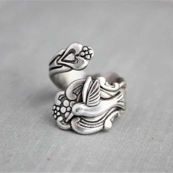 Anillo de Flor Colibrí