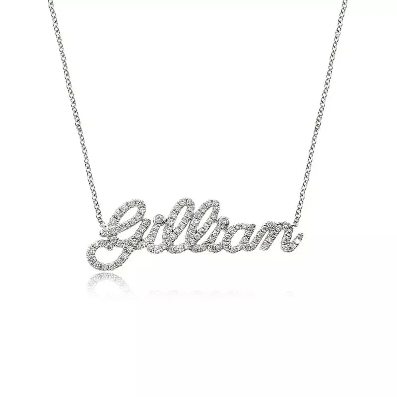 Collar de Nombre Personalizado con Diamantes