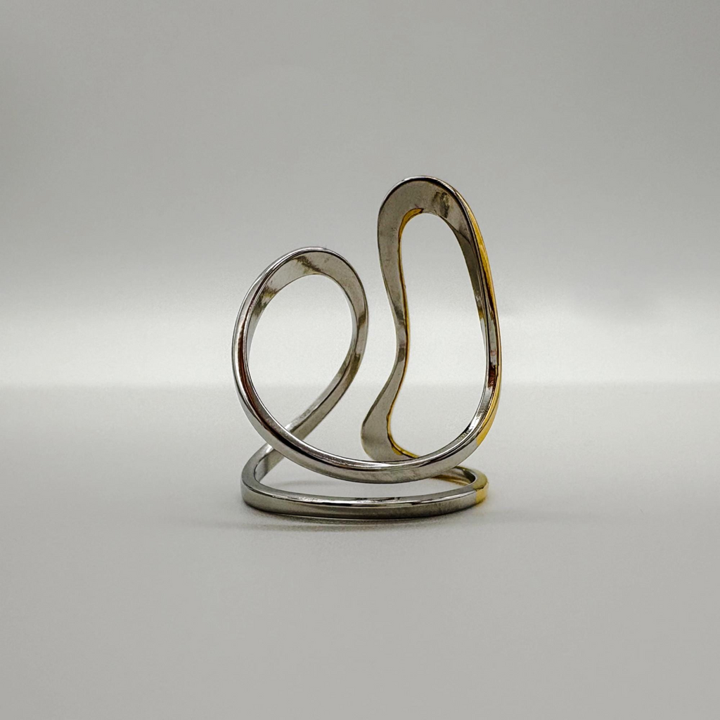 Anillo Ondulado Bicolor