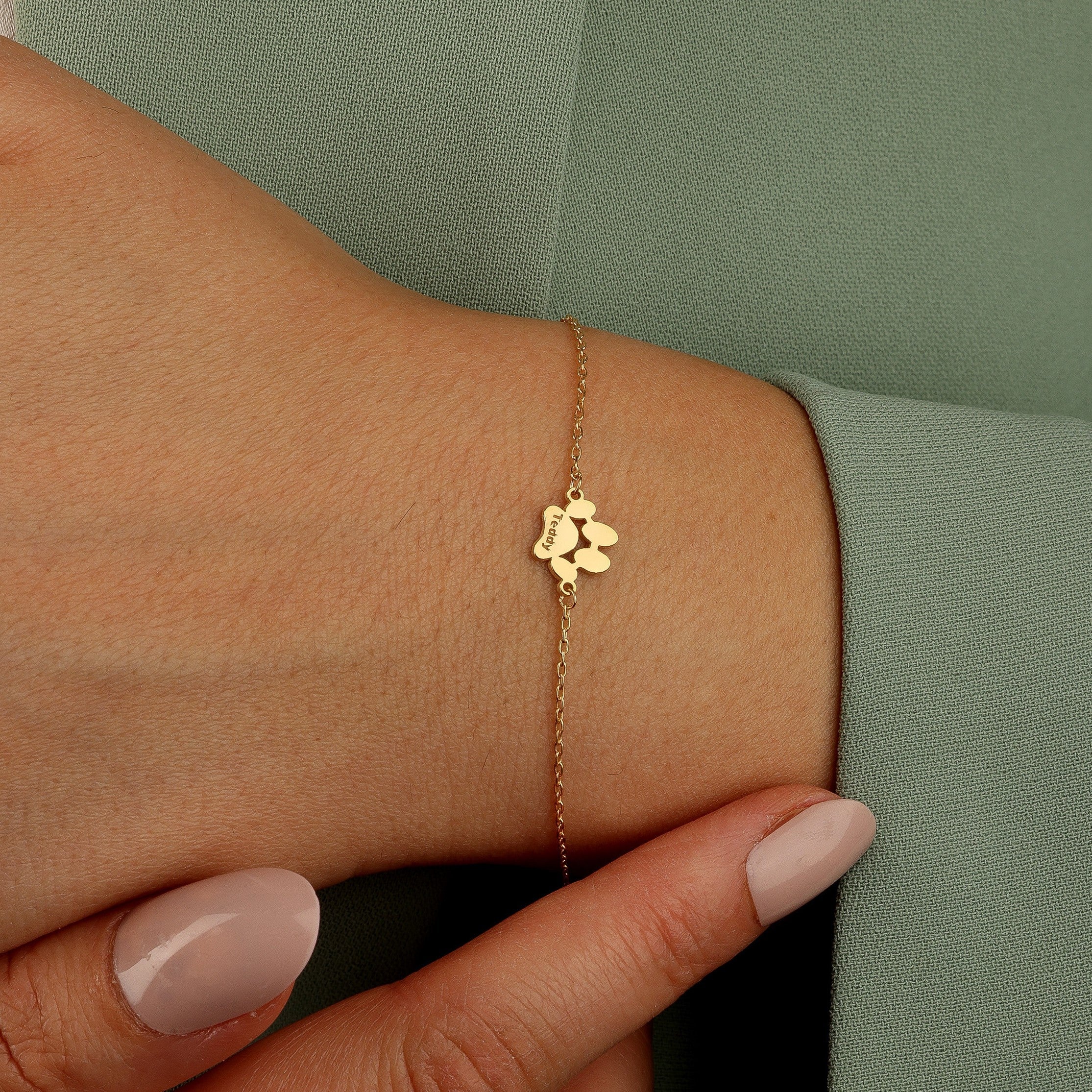 Collar/ Pulsera con Huella de Patas