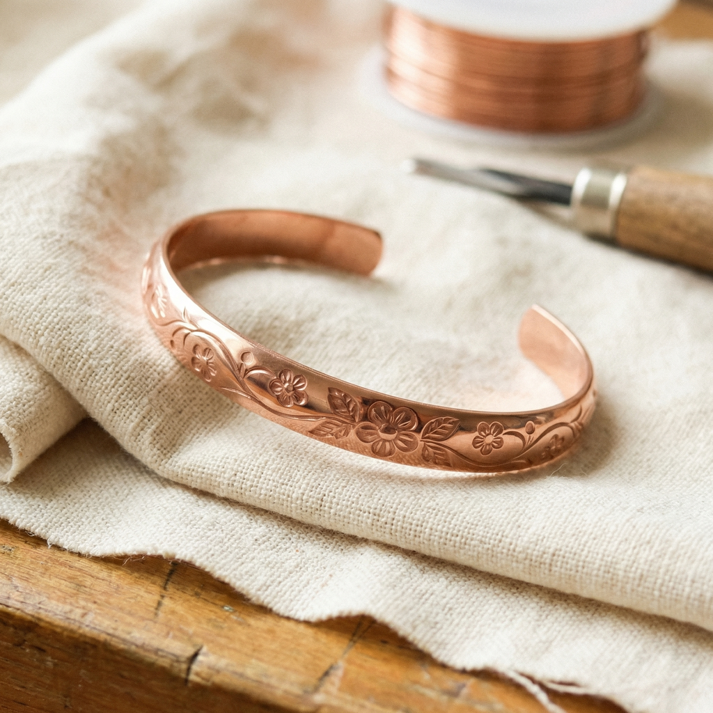Orfebre Madrid - Pulsera de Cobre Cruda