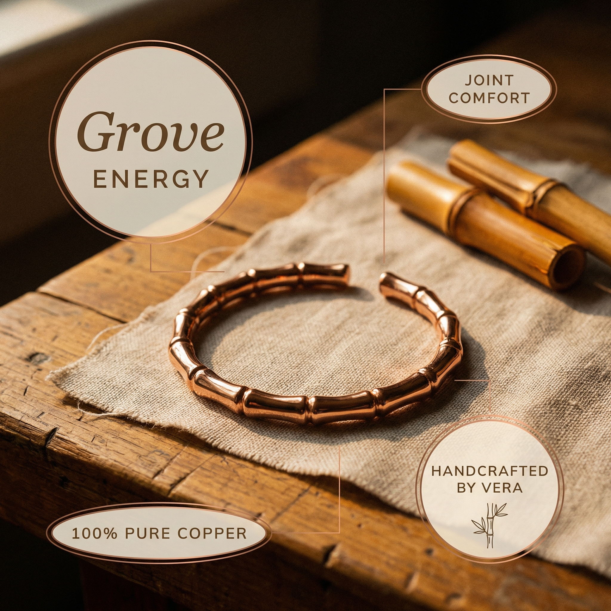 Orfebre Madrid - Pulsera de Cobre Terrena