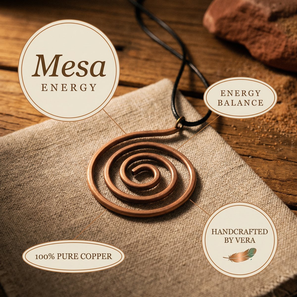 Orfebre Madrid - Collar de Cobre Mesa