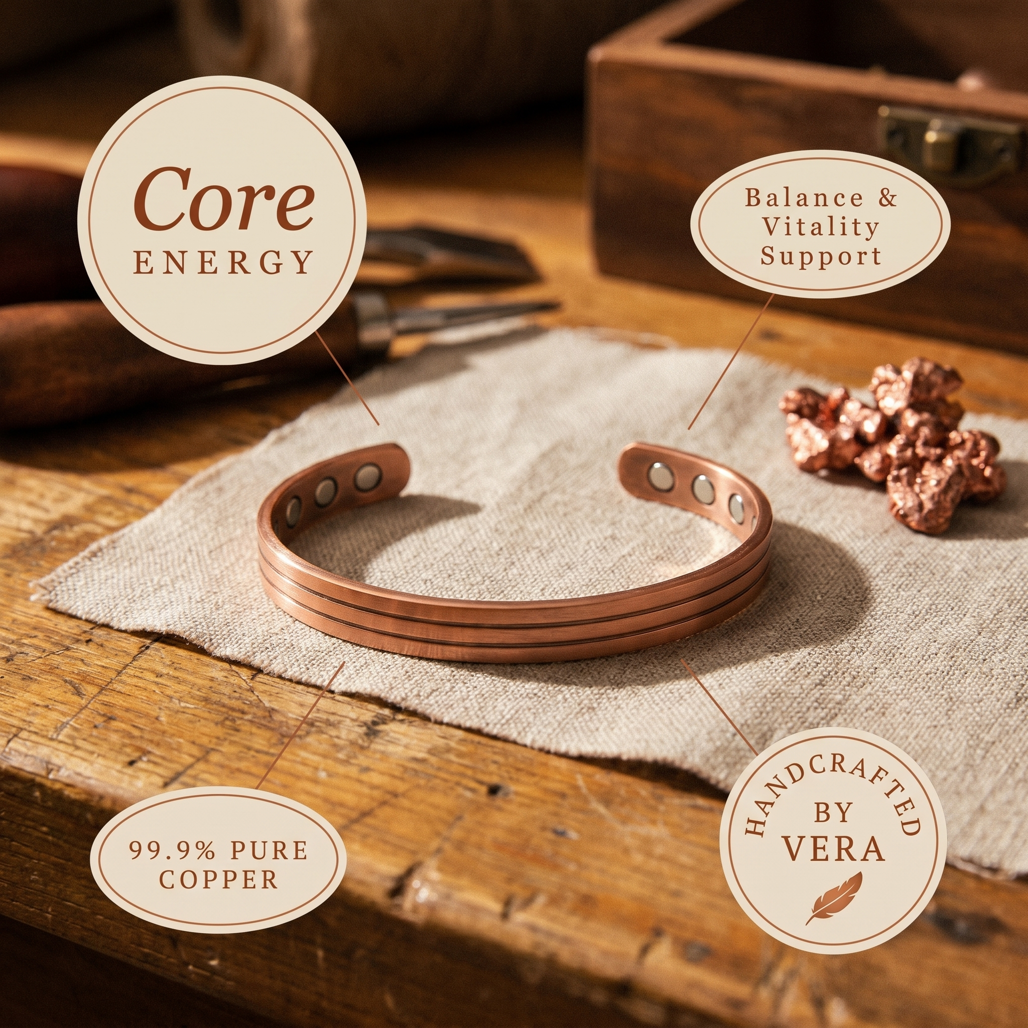 Orfebre Madrid - Pulsera de Cobre Silvestre