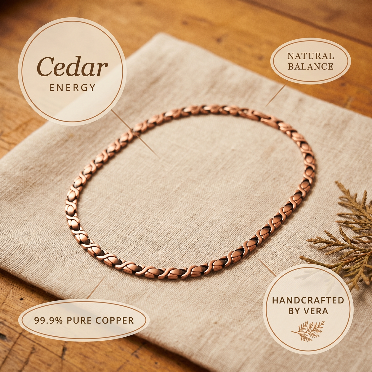 Orfebre Madrid - Collar de Cobre de Cedro