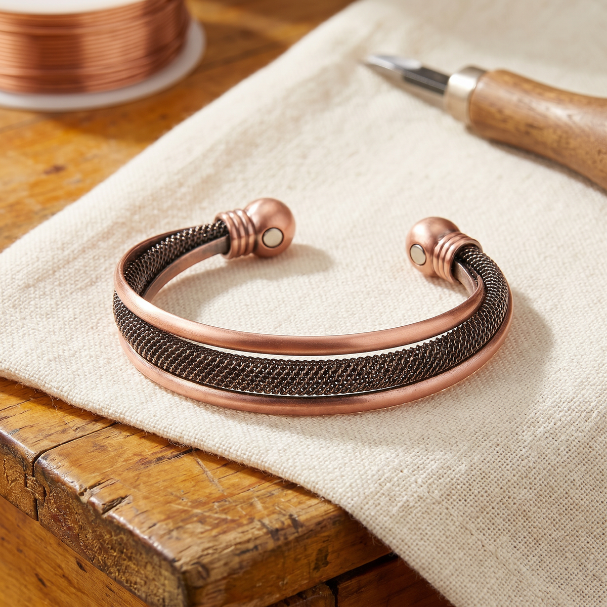 Orfebre Madrid - Pulsera de Cobre Auténtica