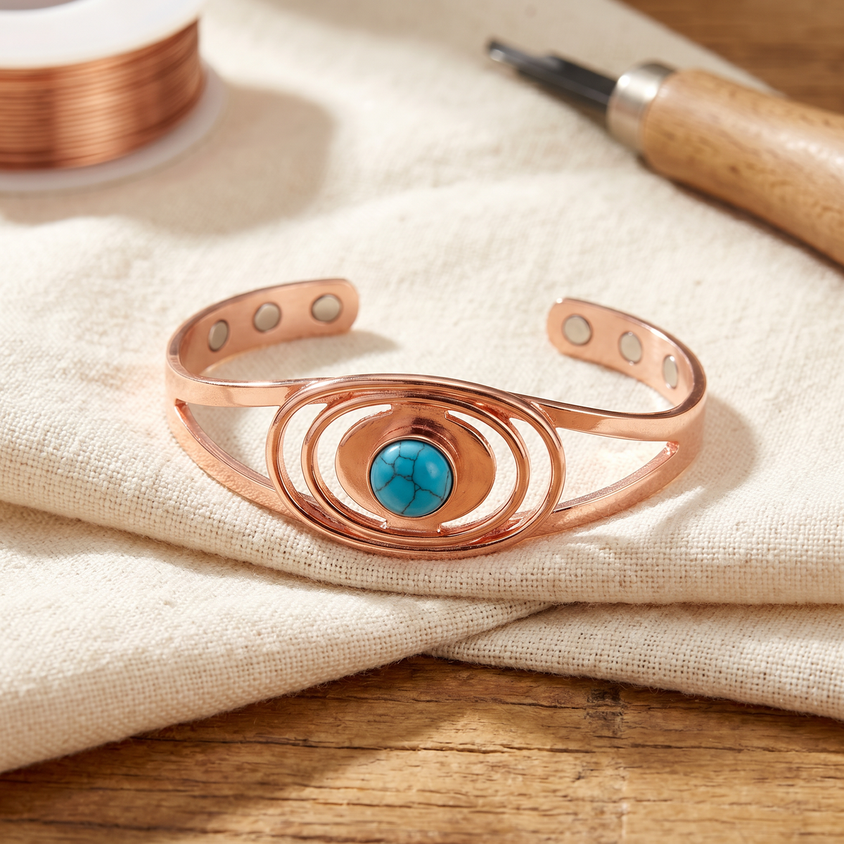Orfebre Madrid - Pulsera de Cobre Bruta