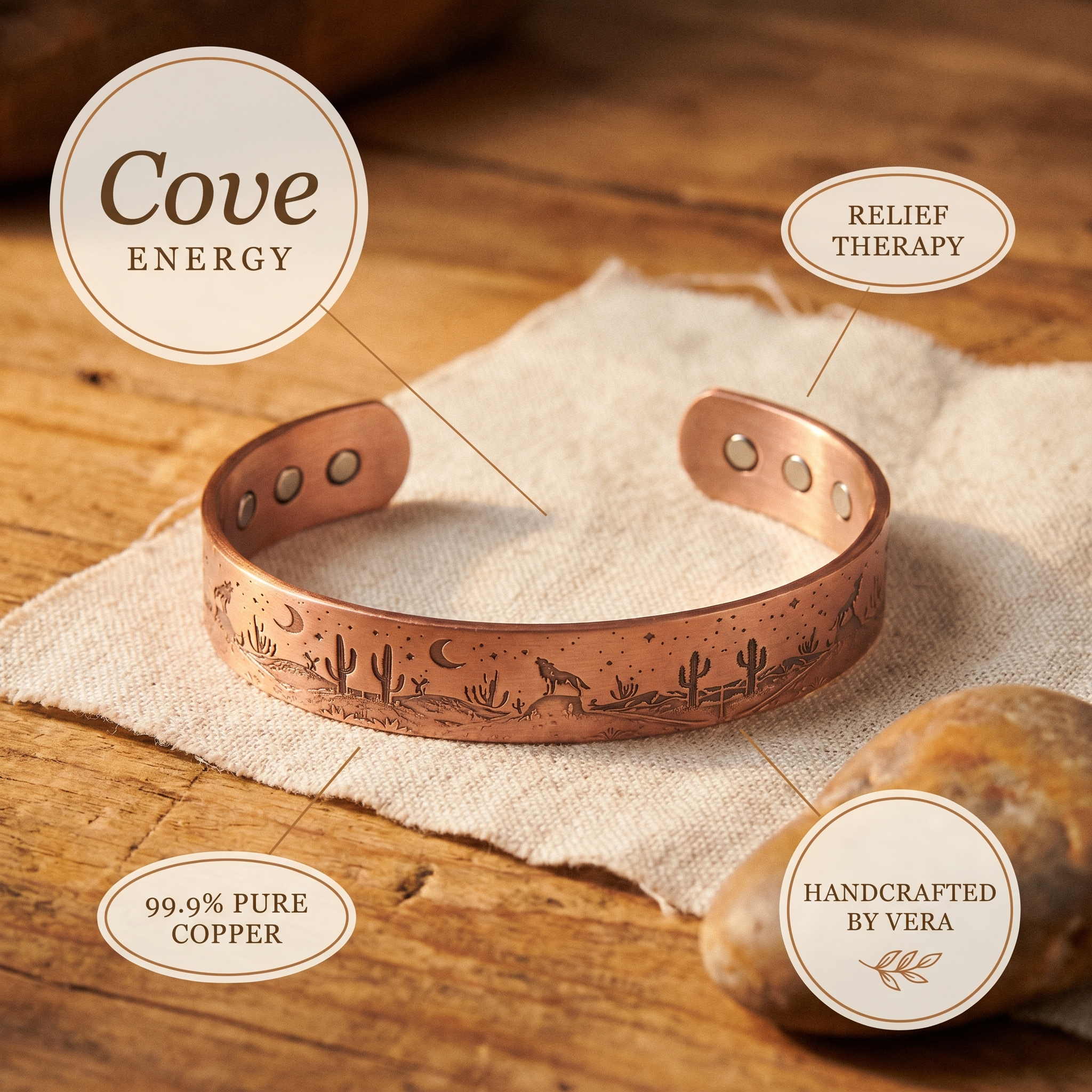 Orfebre Madrid - Pulsera de Cobre Añeja