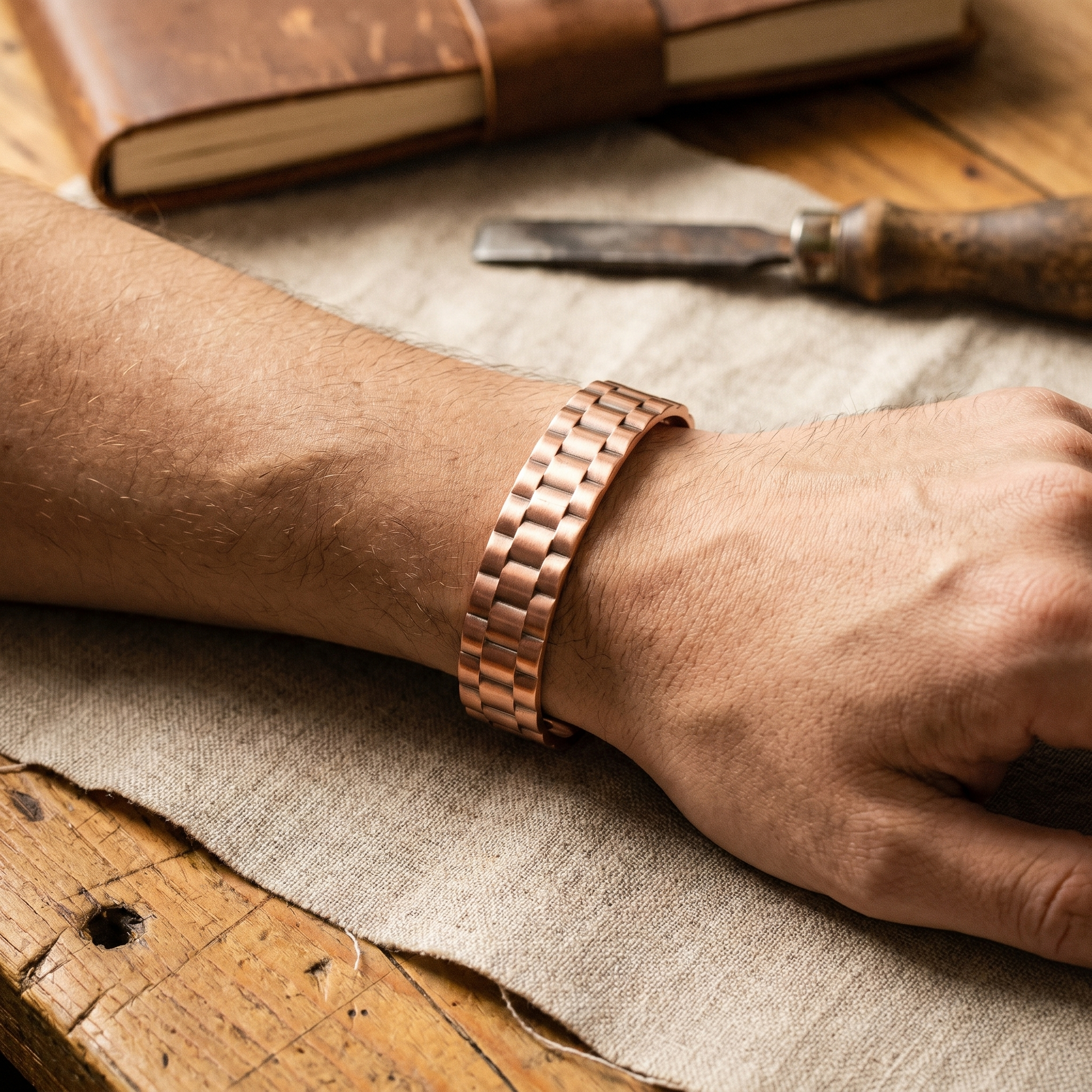 Orfebre Madrid - Pulsera de Cobre Masculina