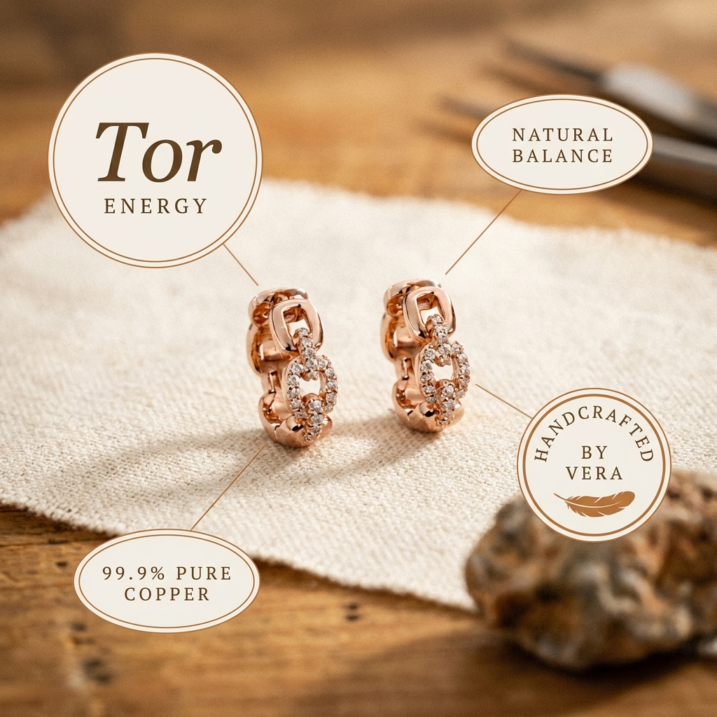 Orfebre Madrid - Pendientes de Cobre - Joyas Elegantes y Modernas