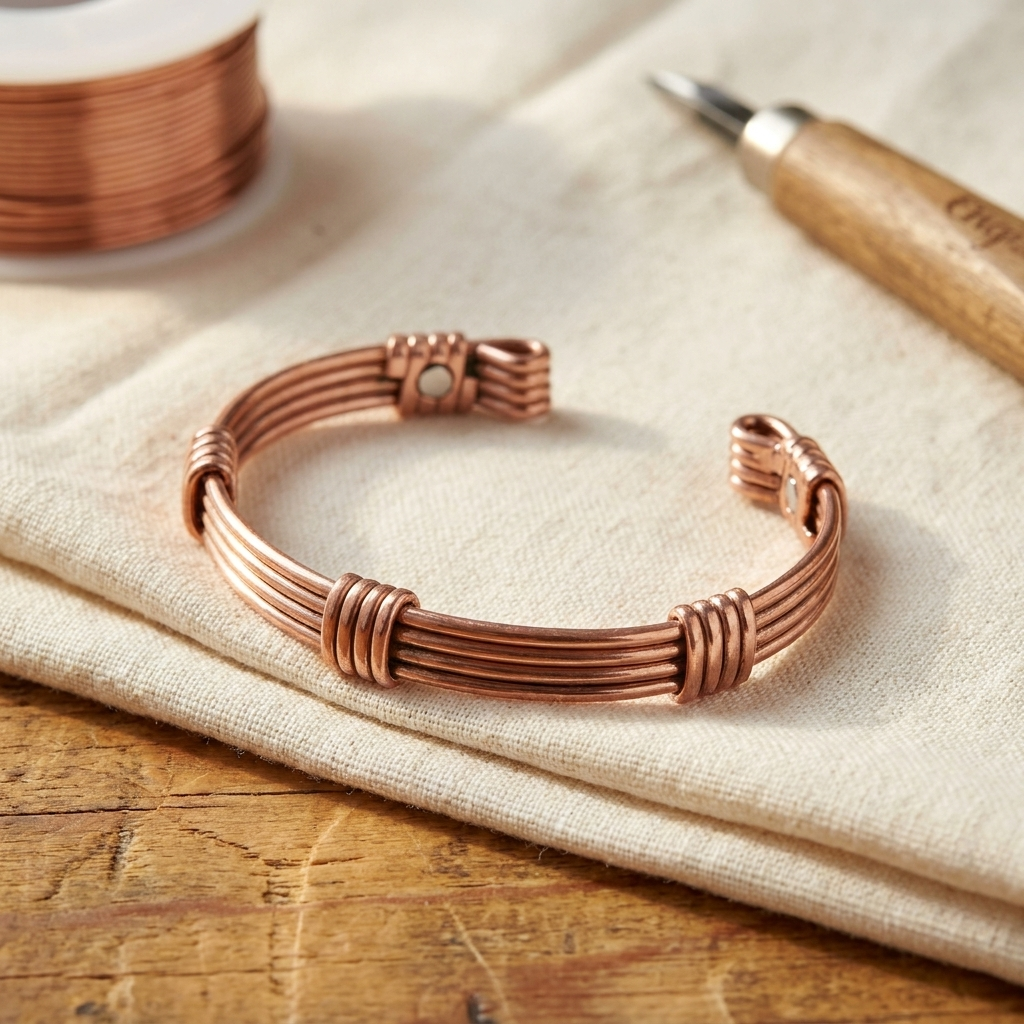 Orfebre Madrid - Pulsera de Cobre Forjada