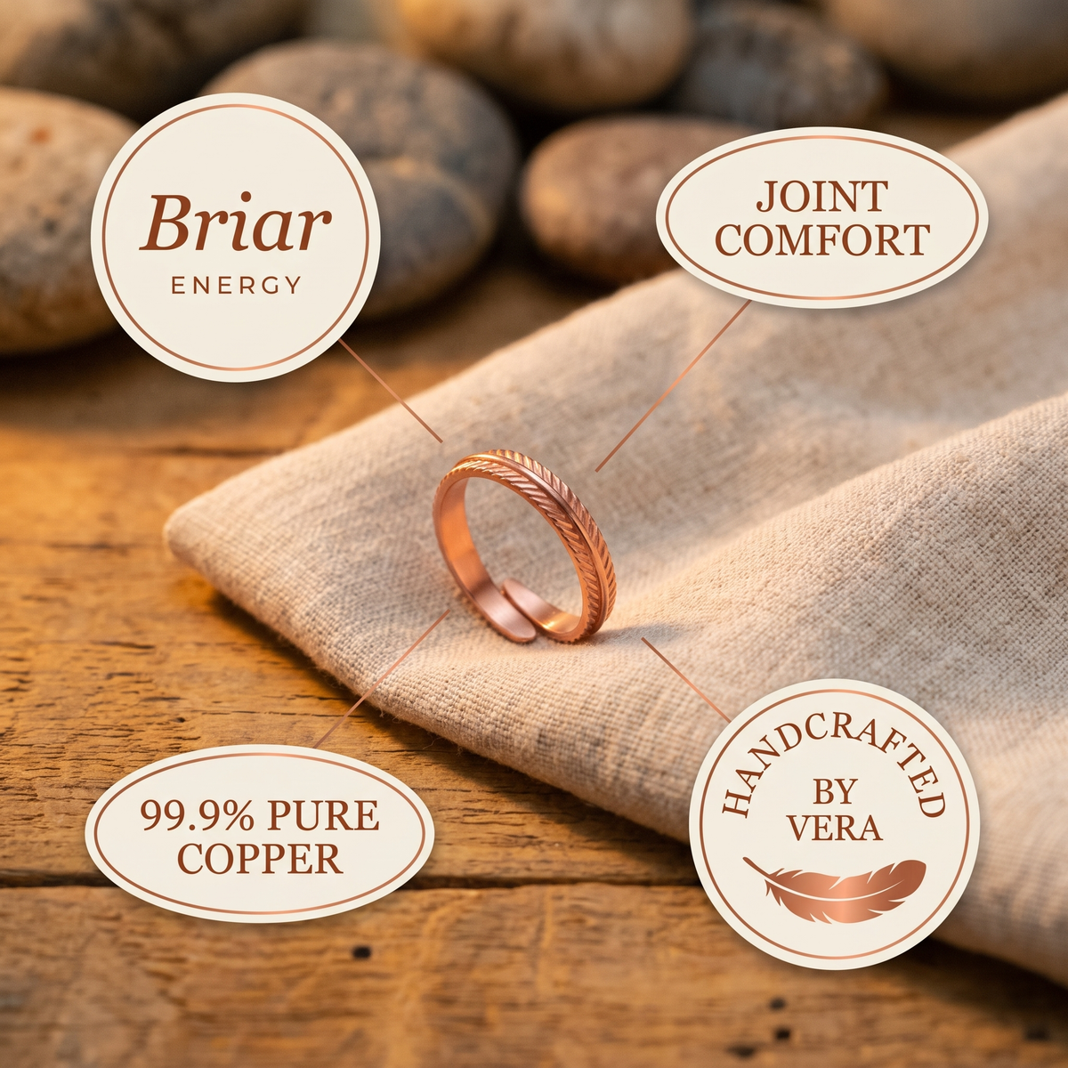 Orfebre Madrid - Anillo de Cobre Raíz