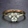 Anillo de Garra de Circonia Vintage
