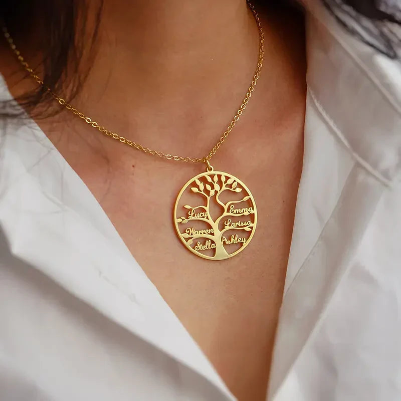 Collar Personalizado de Árbol Genealógico