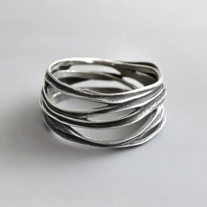 Anillo de Capa de Plata Vintage